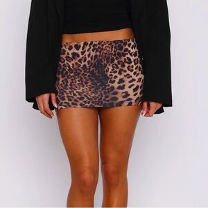 White Fox Boutique Cheetah Mini Pencil Skirt